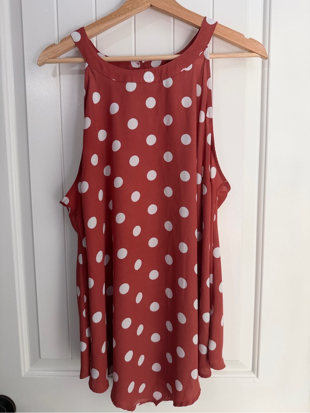 torrid Rust-Red Polka Dot Dress Top